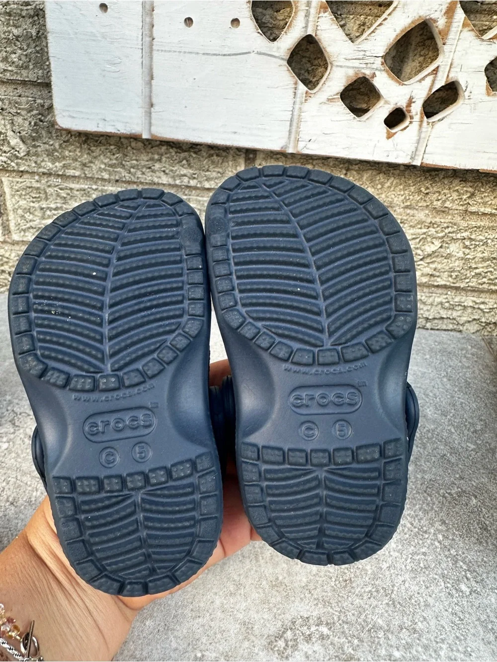 Crocs Kids Navy Slip-On Clog - Comfortable size 5